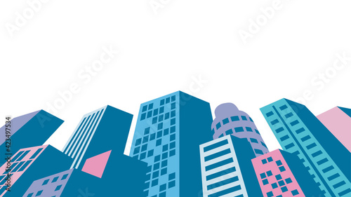 街並み　建物のイラスト