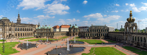 Fragment of the Zwinger Palace and Building of the Old Masters Picture Gallery in Dresden, Germany