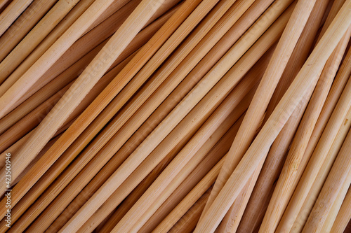 The wooden sticks are folded together. Beautiful background