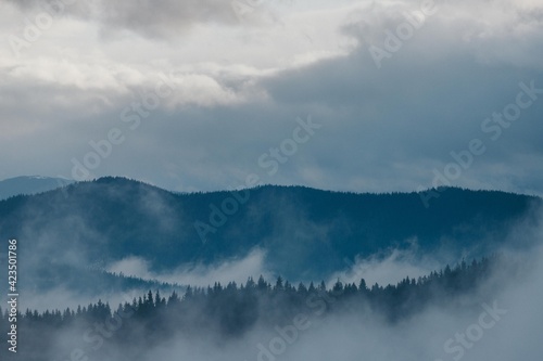 Mysterious peaks of the Carpathian mountains