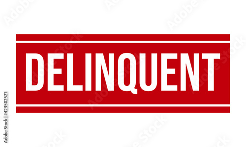 Delinquent Rubber Stamp. Delinquent Grunge Stamp Seal Vector Illustration
