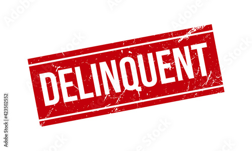 Delinquent Rubber Stamp. Delinquent Grunge Stamp Seal Vector Illustration