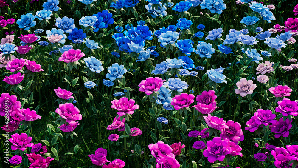 Field Of Blue Roses
