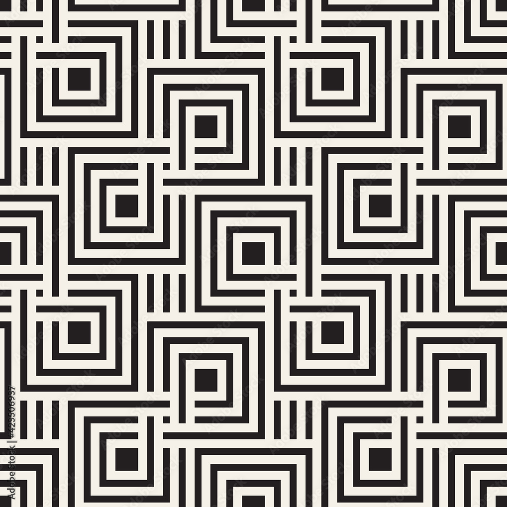 Vector seamless pattern. Modern stylish texture. Repeating geometric tiles. Bold rectangular grid. Square elements form simple contrast print.