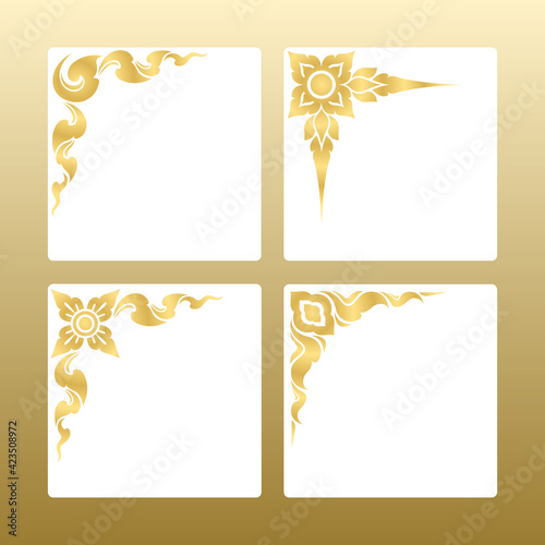 luxury thai pattern for corner decoration