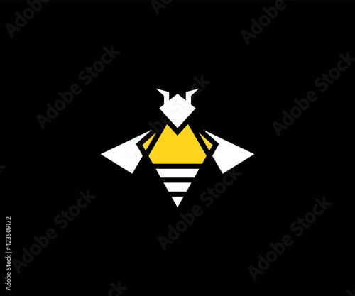 Bee logo design vector template