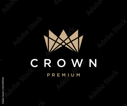 Crown logo design vector template