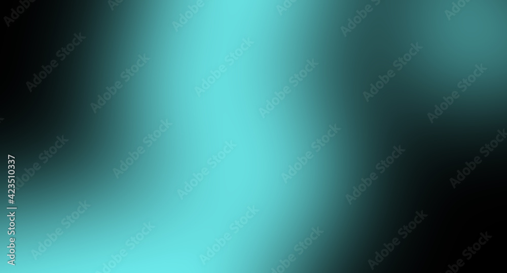 dark abstract art smooth wallpaper background in turquoise and black