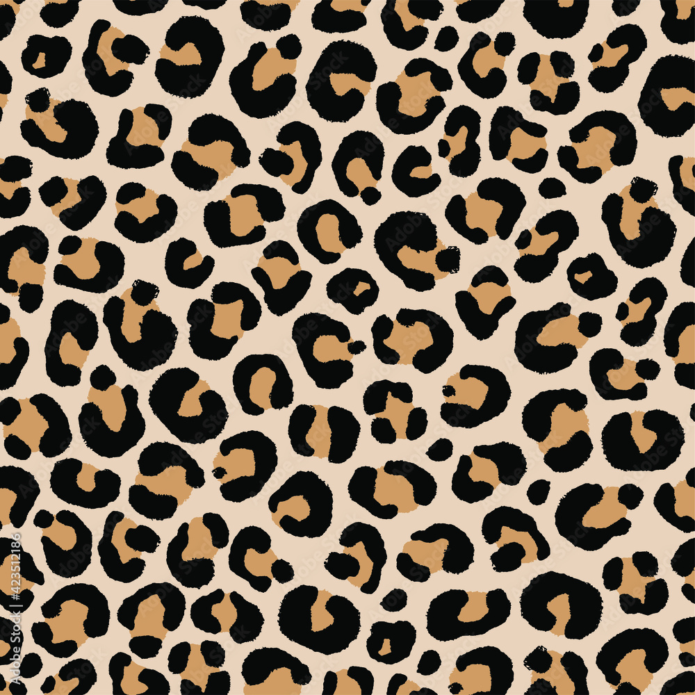 seamless pattern of leopard skin in hand drawing style illustration seamless pattern of leopard skin in hand drawing style illustration