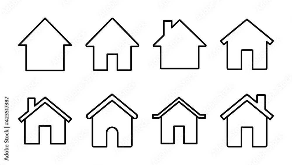 House icon set. Home icon vector House icon set. Home icon vector