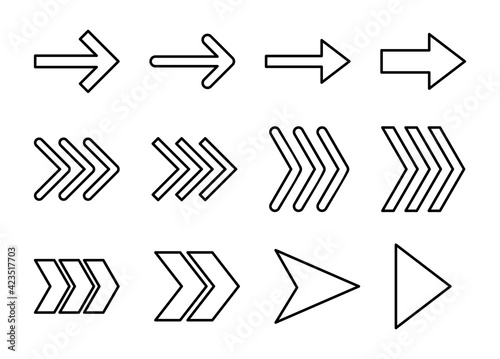 Arrow icon set. Arrow symbol. Arrow sign for your web design