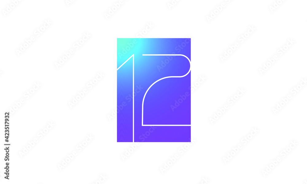 Super Thin Modern Line Number Design Super Thin Modern Line Number Design