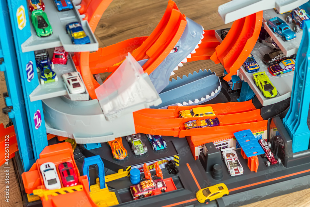 Ivanovo, Russia - June, 2019 : The model of toy cars Hot Wheels on the ...