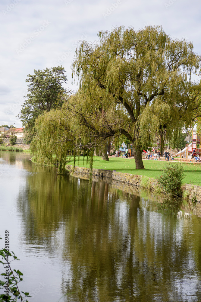 Fototapeta premium Sunday Afternoon at Coburg Lake, Melbourne, Victoria, Australia