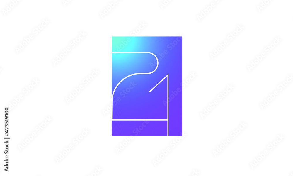 Super Thin Modern Line Number Design Super Thin Modern Line Number Design