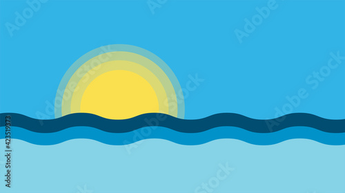 sfondo, mare, estate sole