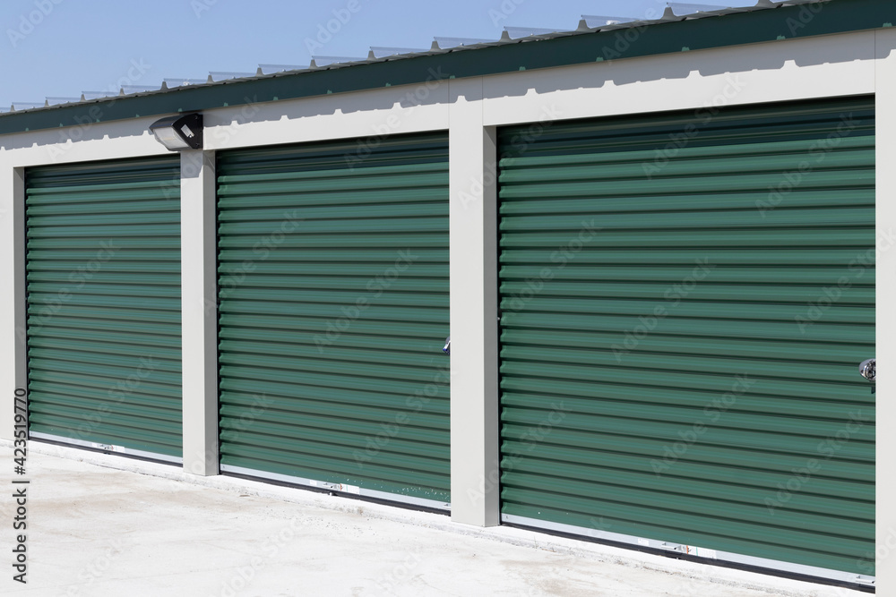 Fototapeta premium Self storage and mini storage garage units.