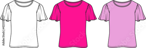 vector flat sketch t-shirt designs for women
