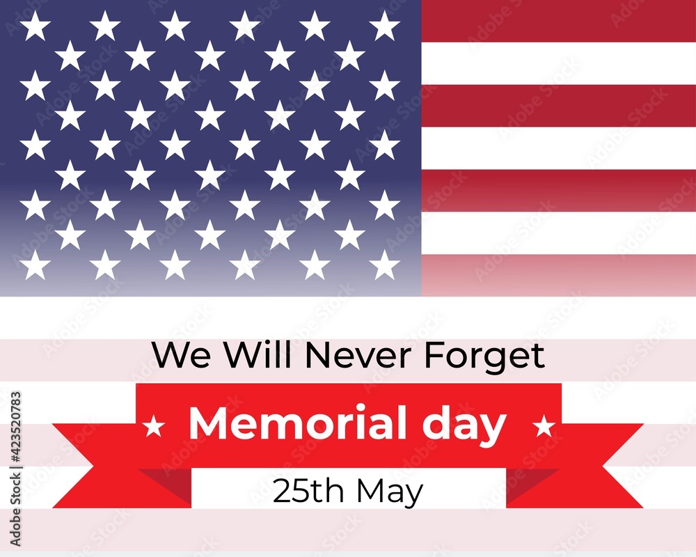 vector illustration for U.S. memorial day-25th May