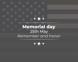 vector illustration for U.S. memorial day-25th May