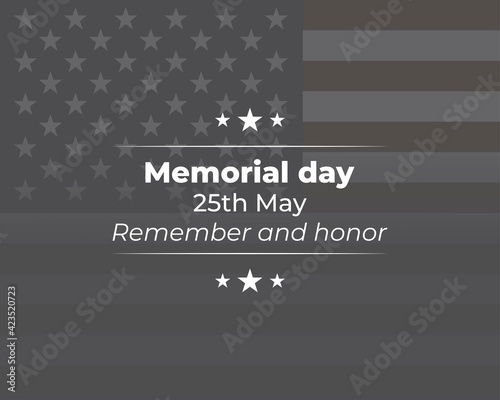 vector illustration for U.S. memorial day-25th May