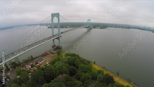 Aerial view of the Whitestone Bridge photo