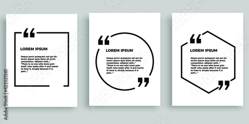 Inspirational quote for your opportunities. Speech bubbles with quote marks. Motivational quotes. Eps10 vector illustration.