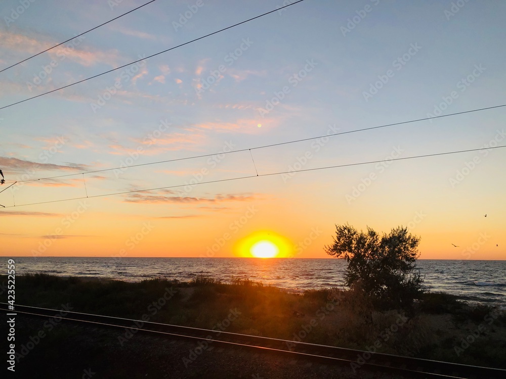 sunset on the beach