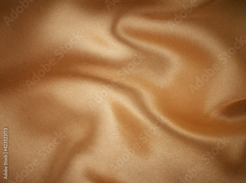 Saffron Gold Silk Textured Satin Textile Background