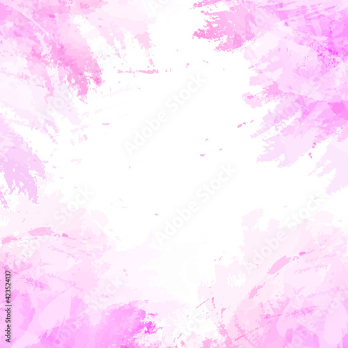 Abstract background imitation of hand-painted brush strokes with splashes and drops.Design in red and pink colors.Drawing lines  stripes  chaotic spots.Add your text or image.Vector