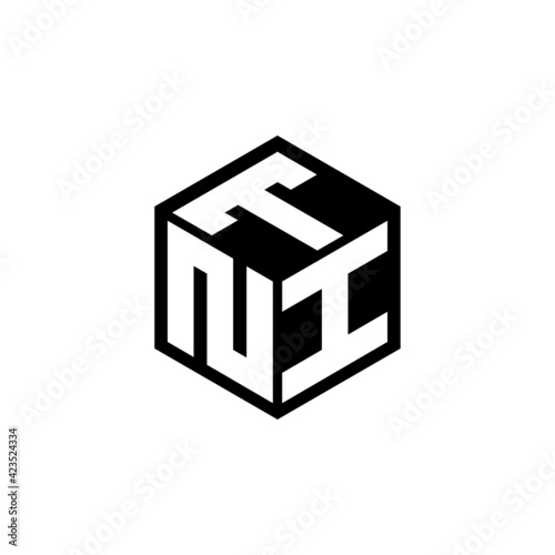 NIT letter logo design with white background in illustrator, cube logo, vector logo, modern alphabet font overlap style. calligraphy designs for logo, Poster, Invitation, etc.
