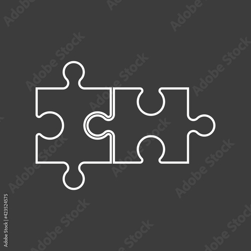 Abstract flat design concept with puzzle illustration on background collection