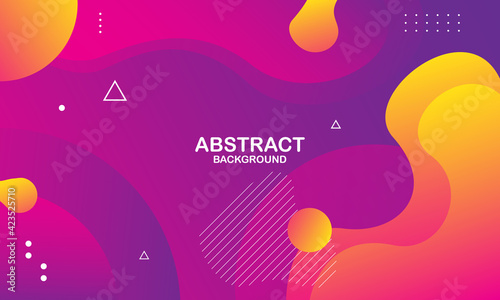 Colorful geometric background. Liquid color background design. Fluid shapes composition. Vector illustration