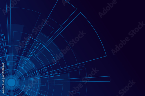 Sci fi futuristic user interface, HUD, Technology abstract background , Vector illustration. 