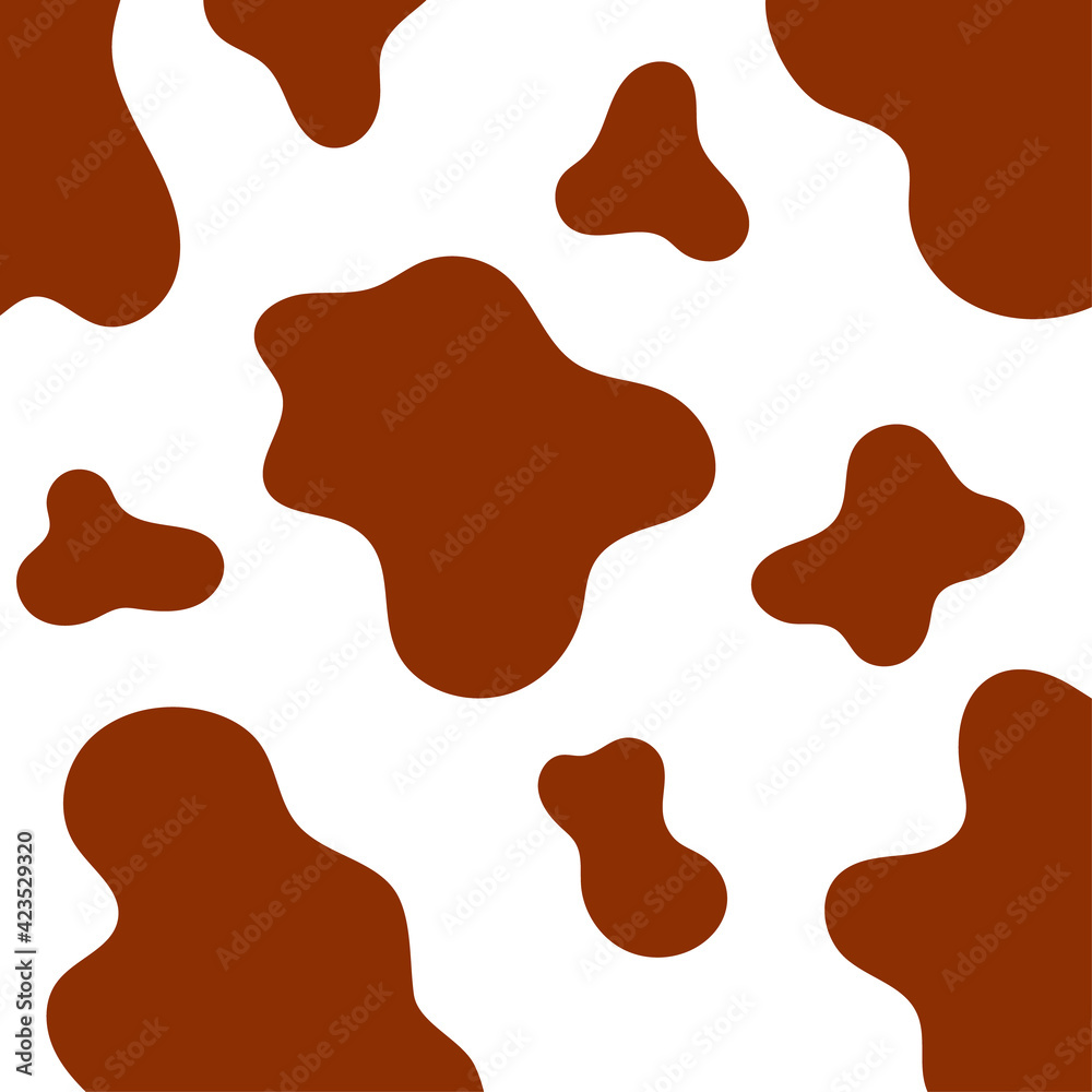 Cow skin texture. Brown and white background. Vector illustration Cow skin texture. Brown and white background. Vector illustration