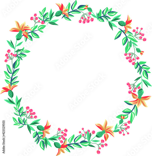 Vector floral frames