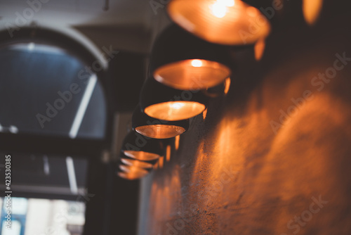 Light bulbs on the wall