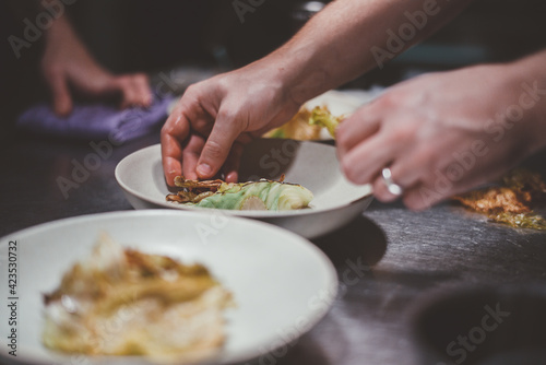 Chef preparing food