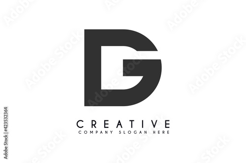 initials letter dg logo design vector illustration, photo