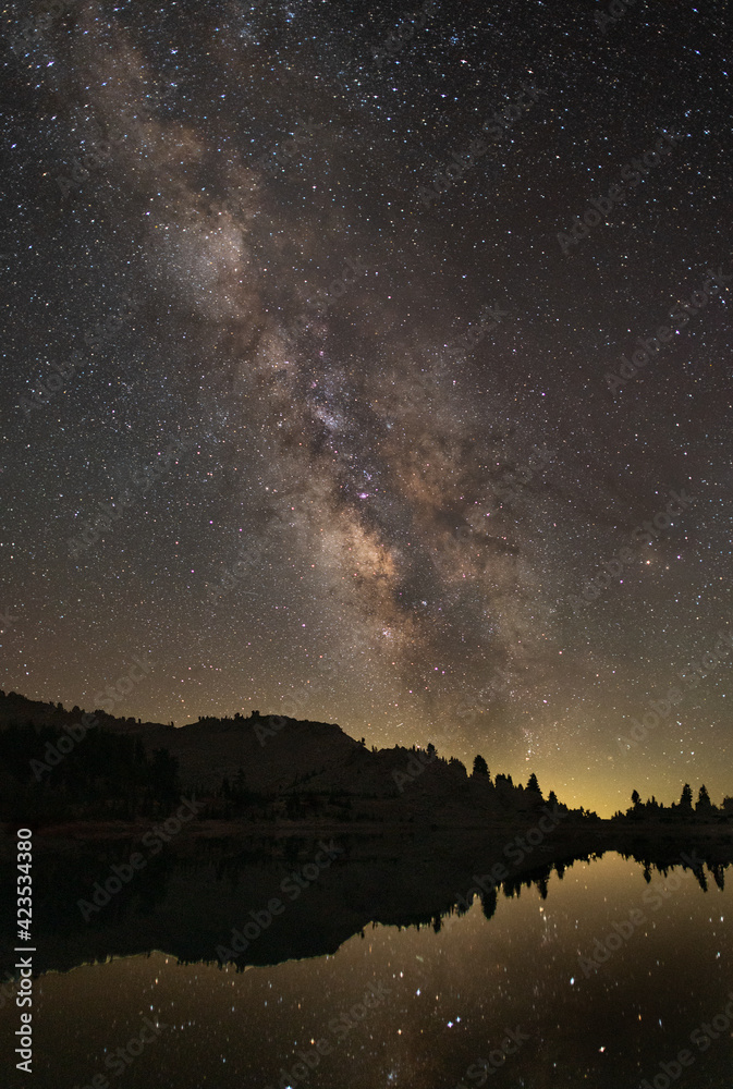 Milky Way Over Mountain Lake