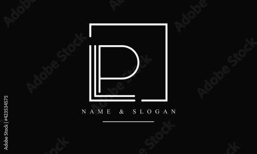 PL, LP, P, L abstract letters logo monogram