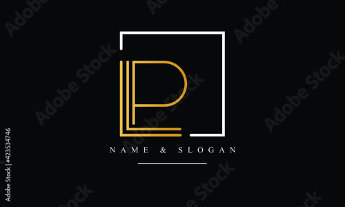 PL, LP, P, L abstract letters logo monogram