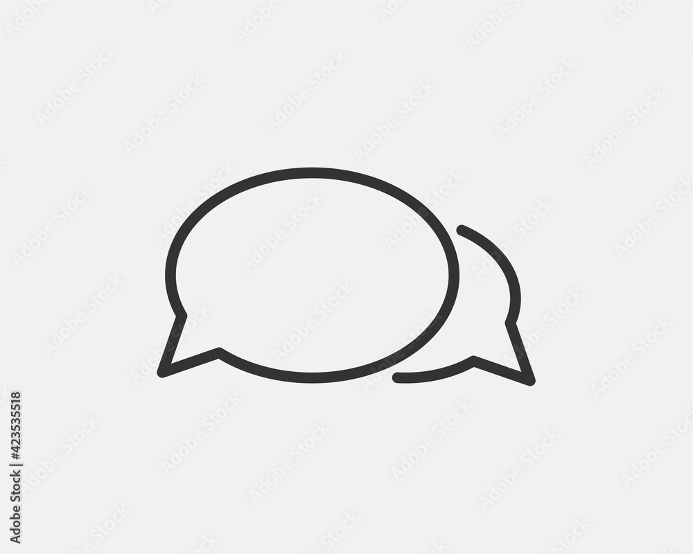 Chat icon vector design element. Talk bubble speech sign. Dialogue balloon for mobile app or web site. Chat icon vector design element. Talk bubble speech sign. Dialogue balloon for mobile app or web site.