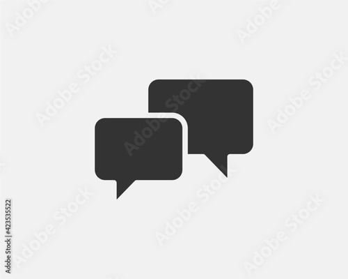 Chat icon vector design element. Talk bubble speech sign. Dialogue balloon for mobile app or web site.