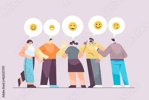 people chatting in messenger or social network chat bubble communication online instant messaging