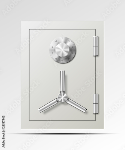 Safe Image. Armored box background. The door of a bank vault with a mechanical combination lock. Reliable Data Protection. Long-term savings. Deposit box icon.Protection of personal information