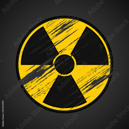 Radioactive contamination symbol vector illustration