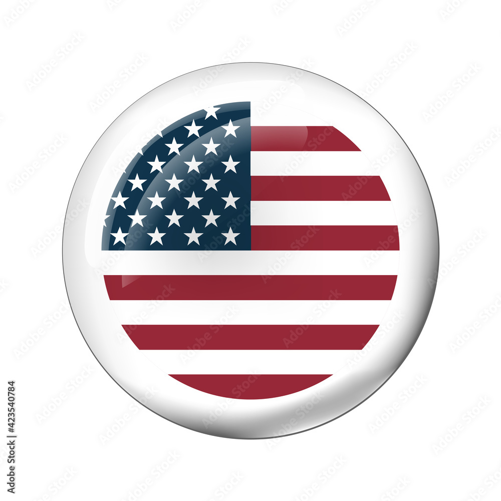 Vector badge with american flag Vector badge with american flag