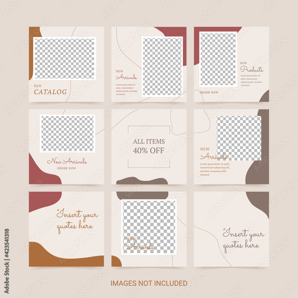 Social media puzzle design template fashion. Discount sale post. Social media puzzle design template fashion. Discount sale post.