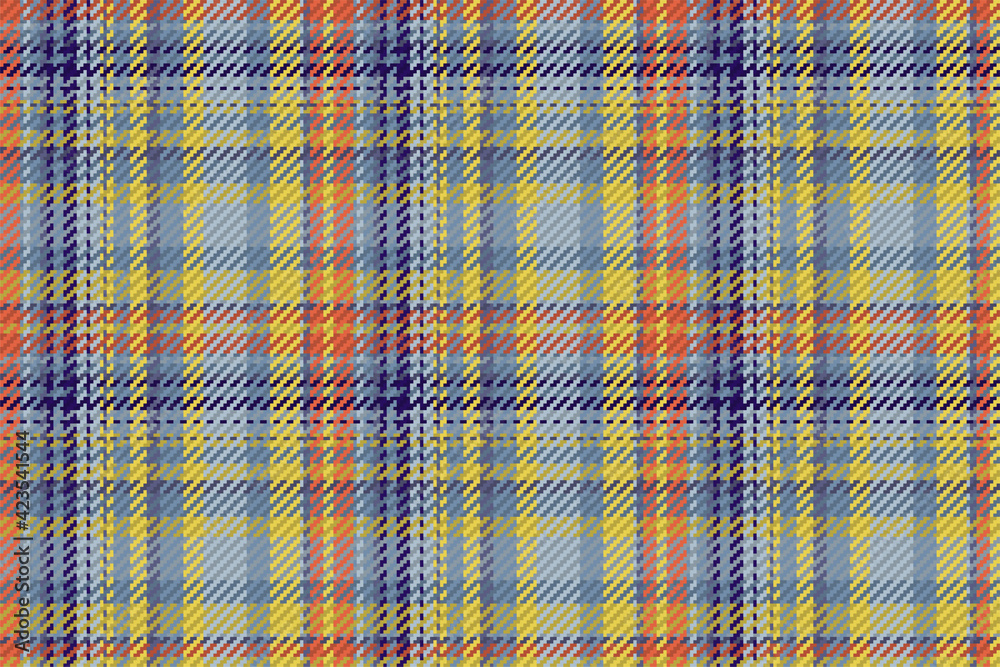 Fototapeta premium Seamless pattern of scottish tartan plaid. Repeatable background with check fabric texture. Vector backdrop striped textile print.